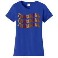 Cute Retro Thankful Vibes Cute Retro Thanksgiving Fall Gift Women's T-Shirt