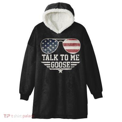 Cool Retro Talk To Me Goose Hooded Wearable Blanket
