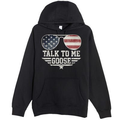 Cool Retro Talk To Me Goose Premium Pullover Hoodie