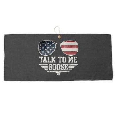 Cool Retro Talk To Me Goose Large Microfiber Waffle Golf Towel