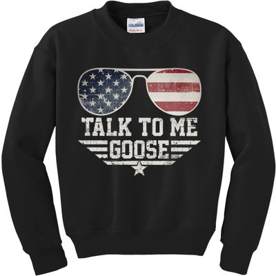 Cool Retro Talk To Me Goose Kids Sweatshirt