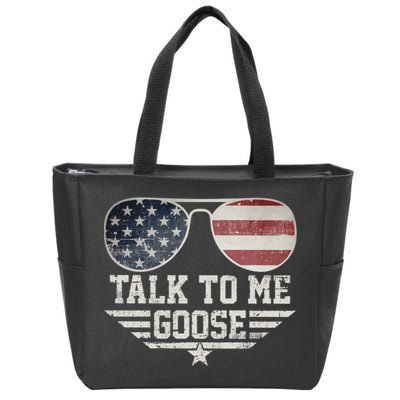Cool Retro Talk To Me Goose Zip Tote Bag