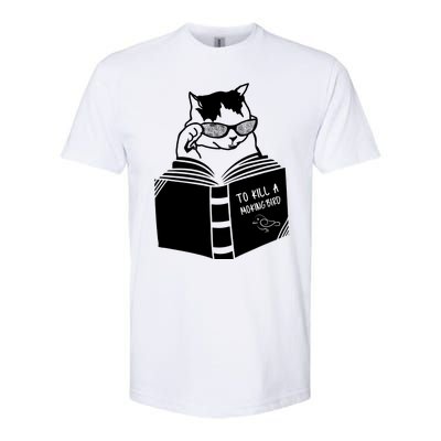 Cat Reading To Kill A Mockingbird Funny Softstyle® CVC T-Shirt