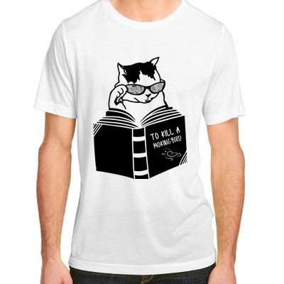 Cat Reading To Kill A Mockingbird Funny Adult ChromaSoft Performance T-Shirt