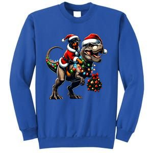 Christmas Rottweiler Trex Santa Hat Festive Dinosaur Dog Great Gift Sweatshirt