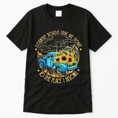 Country Roads Take Me Home To The Place I Belong Tall T-Shirt