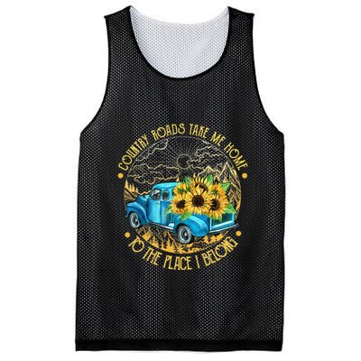 Country Roads Take Me Home To The Place I Belong Mesh Reversible Basketball Jersey Tank