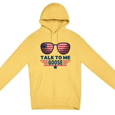 Cool Retro Talk To Me Goose Gift Premium Pullover Hoodie