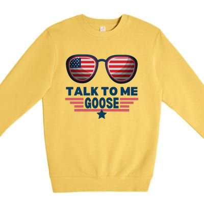 Cool Retro Talk To Me Goose Gift Premium Crewneck Sweatshirt