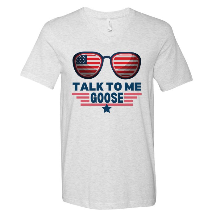 Cool Retro Talk To Me Goose Gift V-Neck T-Shirt