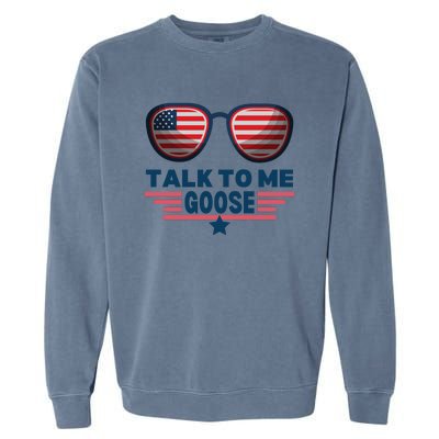 Cool Retro Talk To Me Goose Gift Garment-Dyed Sweatshirt