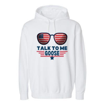 Cool Retro Talk To Me Goose Gift Garment-Dyed Fleece Hoodie