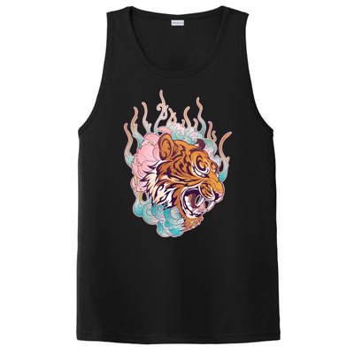 Cool Roaring Tiger Japanese Tattoo PosiCharge Competitor Tank