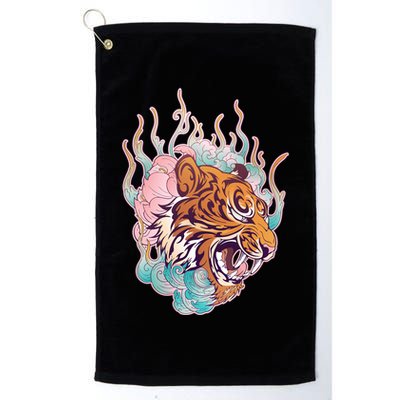 Cool Roaring Tiger Japanese Tattoo Golf Towel