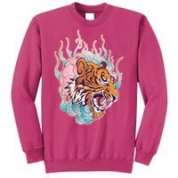 Cool Roaring Tiger Japanese Tattoo Sweatshirt