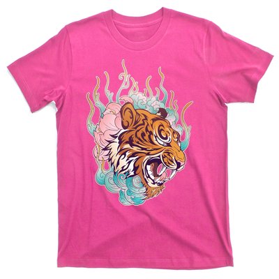 Cool Roaring Tiger Japanese Tattoo T-Shirt