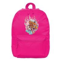 Cool Roaring Tiger Japanese Tattoo 16 in Basic Backpack