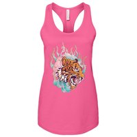 Cool Roaring Tiger Japanese Tattoo Women's Racerback Tank