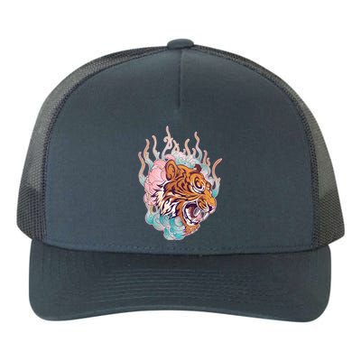 Cool Roaring Tiger Japanese Tattoo Yupoong Adult 5-Panel Trucker Hat