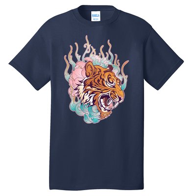 Cool Roaring Tiger Japanese Tattoo Tall T-Shirt