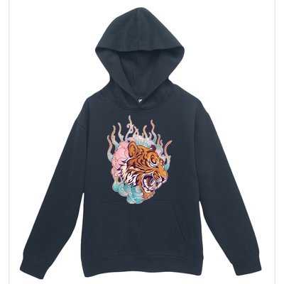 Cool Roaring Tiger Japanese Tattoo Urban Pullover Hoodie