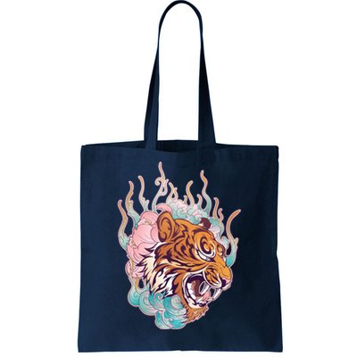 Cool Roaring Tiger Japanese Tattoo Tote Bag