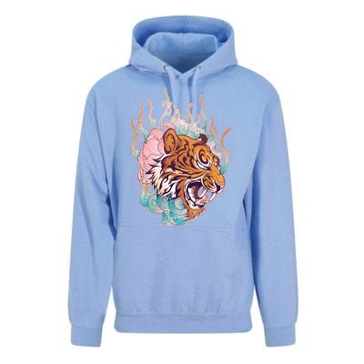 Cool Roaring Tiger Japanese Tattoo Unisex Surf Hoodie