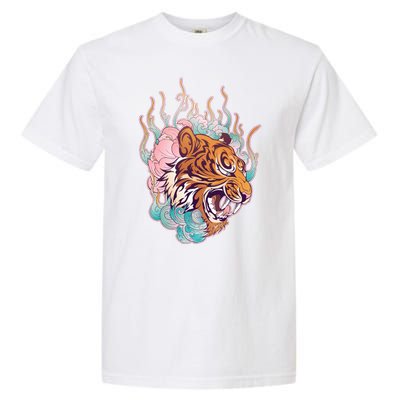 Cool Roaring Tiger Japanese Tattoo Garment-Dyed Heavyweight T-Shirt