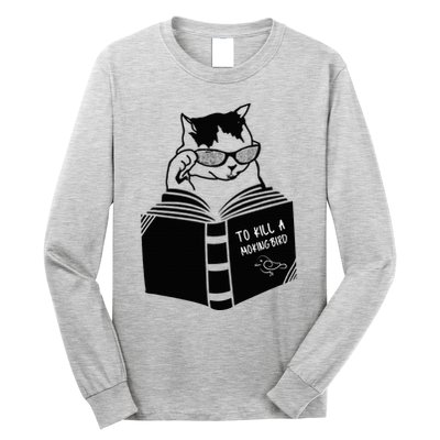 Cat Reading To Kill A Mockingbird Funny Long Sleeve Shirt