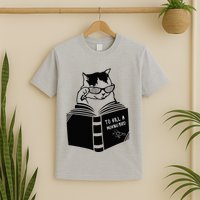 Cat Reading To Kill A Mockingbird Funny T-Shirt