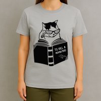 Cat Reading To Kill A Mockingbird Funny T-Shirt