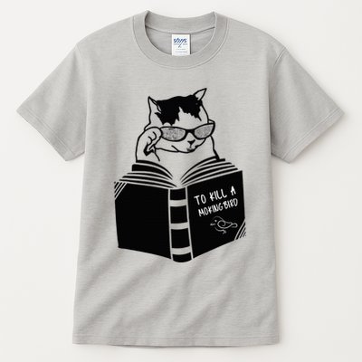 Cat Reading To Kill A Mockingbird Funny Tall T-Shirt