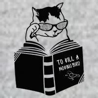 Cat Reading To Kill A Mockingbird Funny Premium T-Shirt