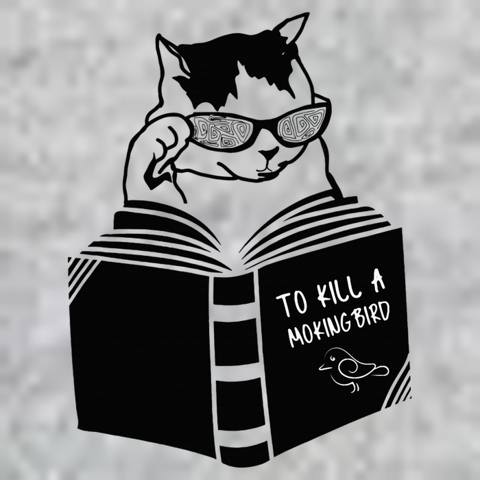 Cat Reading To Kill A Mockingbird Funny Premium T-Shirt