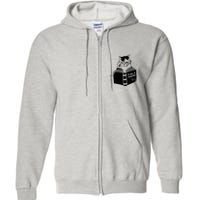 Cat Reading To Kill A Mockingbird Funny Full Zip Hoodie