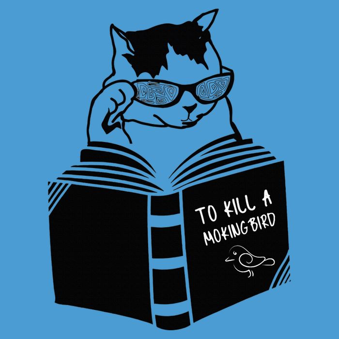 Cat Reading To Kill A Mockingbird Funny Tie Dye Hoodie