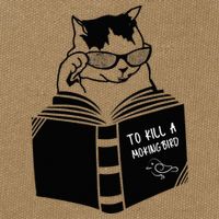 Cat Reading To Kill A Mockingbird Funny Cotton Canvas Backpack