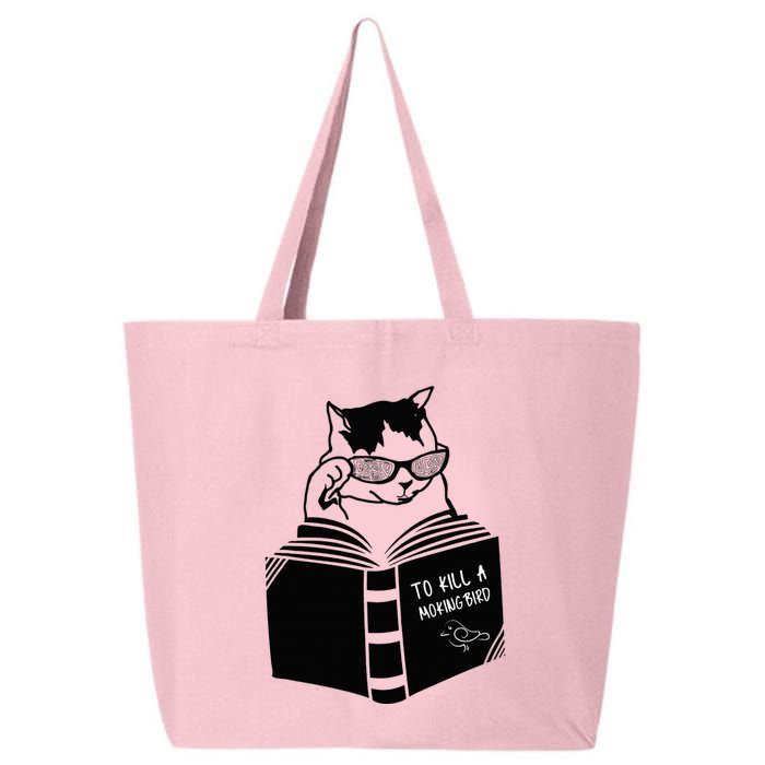 Cat Reading To Kill A Mockingbird Funny 25L Jumbo Tote