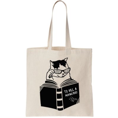 Cat Reading To Kill A Mockingbird Funny Bag
