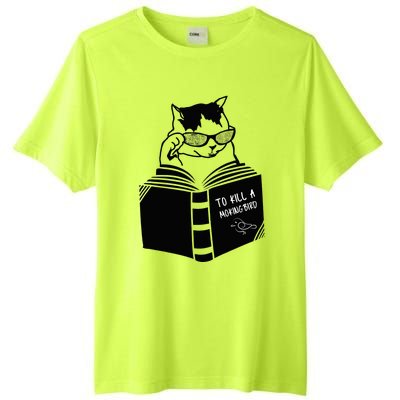 Cat Reading To Kill A Mockingbird Funny Tall Fusion ChromaSoft Performance T-Shirt