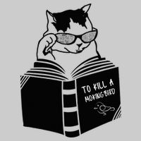 Cat Reading To Kill A Mockingbird Funny Tie-Dye T-Shirt