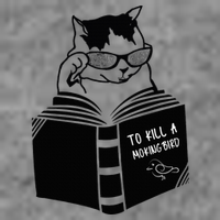 Cat Reading To Kill A Mockingbird Funny Hooded Wearable Blanket
