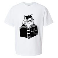Cat Reading To Kill A Mockingbird Funny Sueded Cloud Jersey T-Shirt