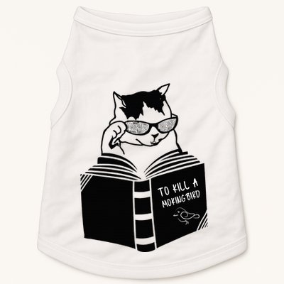 Cat Reading To Kill A Mockingbird Funny Doggie Tank