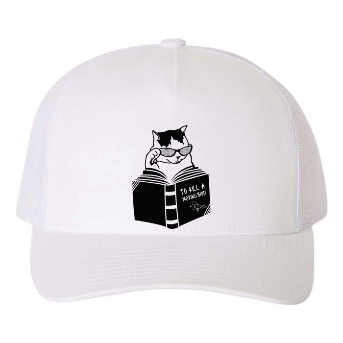 Cat Reading To Kill A Mockingbird Funny Yupoong Adult 5-Panel Trucker Hat