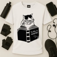 Cat Reading To Kill A Mockingbird Funny Performance Shirt
