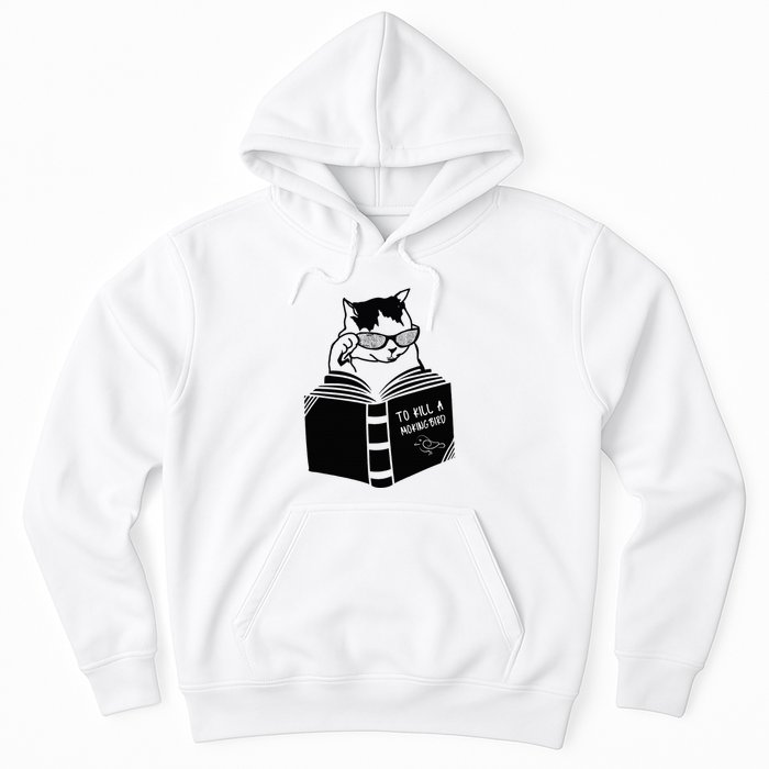 Cat Reading To Kill A Mockingbird Funny Hoodie