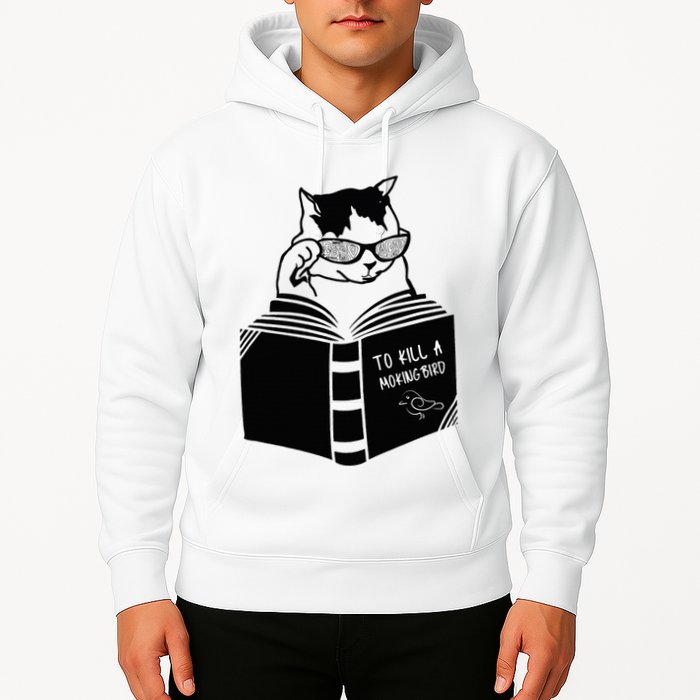 Cat Reading To Kill A Mockingbird Funny Hoodie