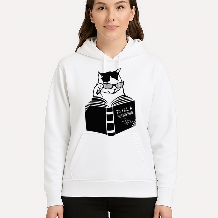 Cat Reading To Kill A Mockingbird Funny Hoodie
