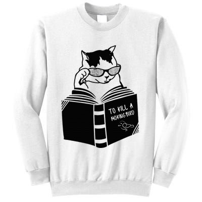 Cat Reading To Kill A Mockingbird Funny Sweatshirt